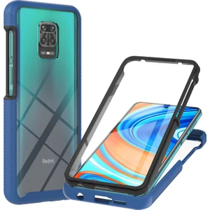 4U Sky Xiaomi Redmi Için Pet Ekran Koruyucu ile Tam Kapsama Koruma Pc+Tpu Koruyucu Kılıf Not 9s/redmi Note 9 Pro/redmi Not 9 Pro Max-Blue (Yurt Dışından)