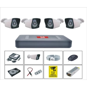 Depo Güvenlik 4lü 5mp Sony Lensli Full Hd Gece Görüşlü HDD Dahil 500 GB Güvenlik Kamerası Sistemi