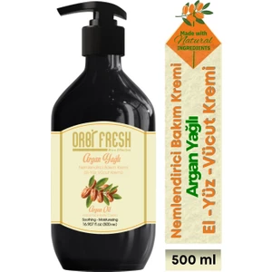 Orbi Fresh Argan Yağlı Nemlendirici El Yüz Vücut Kremi 500 ml