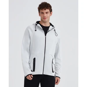 M 2xi-Lock Full Zip Hoodie Sweatshirt Erkek Gri Fermuarlı Eşofman Üstü S232184-043