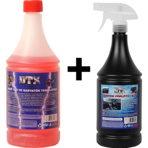 Dtx Kimya Ağır Yağ ve Radyatör Temizleme Sıvısı 1 Lt & Torpido Parlatıcı Süt 500 ml