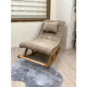 Miskin Naturel Teddy Kahve Sallanan Sandalye Dinlenme Emzirme Baba Tv Okuma Uzanma Koltuğu Berjer