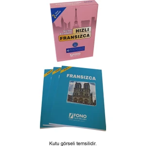 Fono Yayınları Hızlı Fransızca 2. Basamak (3 Kitap) (Seslendirmeli)