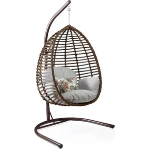 Çavdar Group Fındık Rattan Tek Kişilik Salıncak Bahçe Balkon Teras Salıncağı