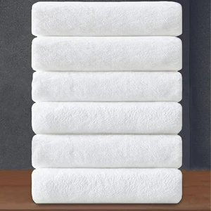 6 Adet 70x140 Cm Beyaz Otel Banyo Havlusu 460 Gram
