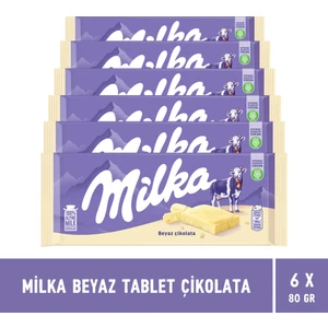 Beyaz Tablet Çikolata 80 gr - 6 adet