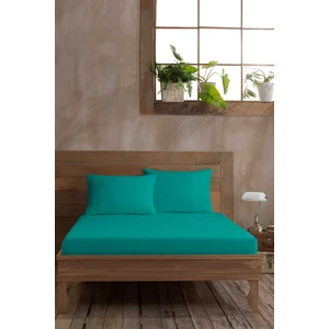 Elart ranfors Pamuk Fitted Tek Kişilik Çarşaf 100X200CM Turkuaz