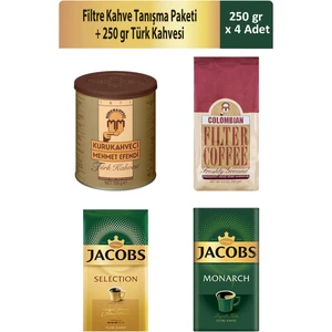 Filtre Kahve Tanışma Paketi 250 gr x 3 Adet + 250 gr Türk Kahvesi