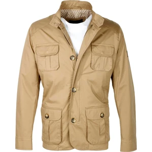 Erkek Safari Camel Baharlık Ince Astarlı Slim Fit Düğmeli Ve Fermuarlı Pamuklu Ceket Jeans 4951