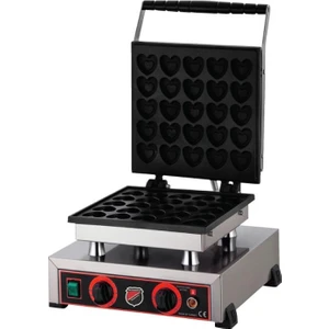 Silverınox Kalpli Bubble Waffle Makinesi, Tekli, Kapaklı, Elektrikli