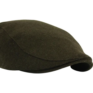 Erkek Şapka Haki Kışlık Trend Flat Cap Yün Kasket