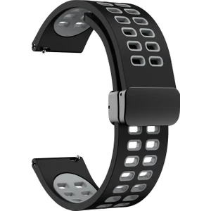 Huawei Watch Gt 2e - Gt2 46MM - Gt2 Pro 46MM Için Mıknatıslı Delikli Silikon Kordon Kayış - KY85