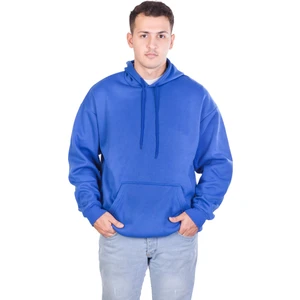 Oversize 3 Iplik Şardonlu Saks Mavisi Sweatshirt