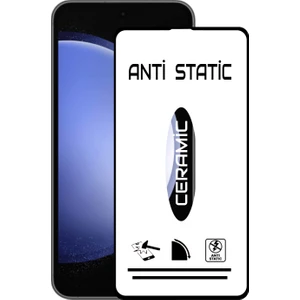 Case World Caseworld Samsung Galaxy S23 Fe Tam Kaplayan Anti Statik Kırılmayan Seramik Nano Esnek Ekran Koruyucu Cam
