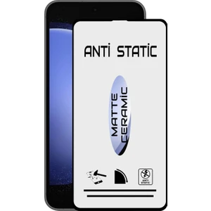 Case World Caseworld Samsung Galaxy S23 Fe Tam Kaplayan Anti Statik Kırılmayan Mat Seramik Nano Esnek Ekran Koruyucu Cam