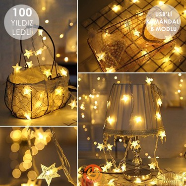 Technosmart 100 Yıldız Ledli 10 Mt Kumandalı Usbli 8 Modlu Fiyatı