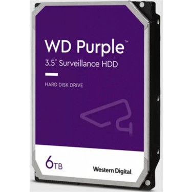 Wd Purple, WD64PURZ, 3.5, 6tb, 256MB, 5400 Rpm, 7/24 Fiyatı