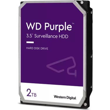 Wd Purple, WD23PURZ, 3.5, 2tb, 256MB, 5400 Rpm, 7/24 Fiyatı