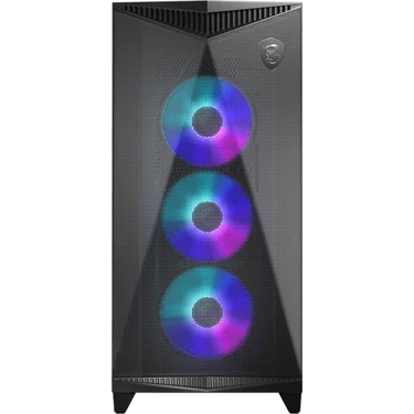 Msı Mpg Gungnır 300R Aırflow Temperlı Cam A-Rgb Fan 4X120MM Pmw Fan Atx Brown Box Gamıng Bılgısayar