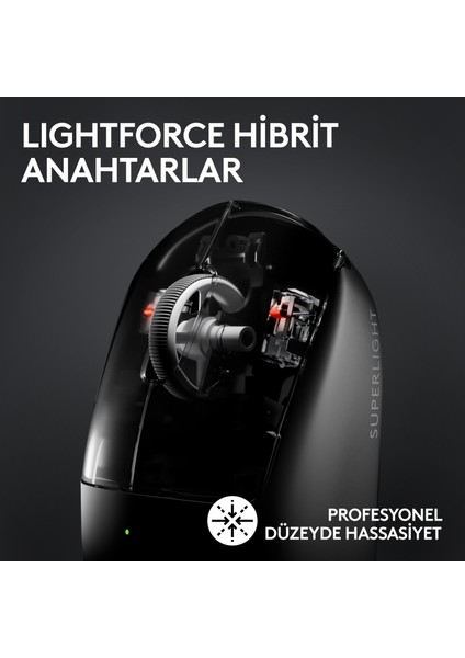 G PRO X SUPERLIGHT 2 Hafif HERO 2 Sensör 32.000 DPI LIGHTSPEED Kablosuz Oyuncu Mouse - Siyah