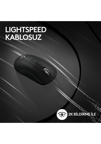 G PRO X SUPERLIGHT 2 Hafif HERO 2 Sensör 32.000 DPI LIGHTSPEED Kablosuz Oyuncu Mouse - Siyah