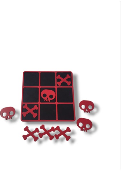 Swordwood Lazer Kesim Tic Tac Toe Ahşap Masa Oyunu SW-0095