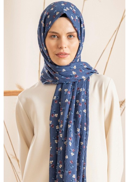 Kadın Çiçek Desenli Kırışmaz Bürümcük Şal 190*80 Cm fırsatları