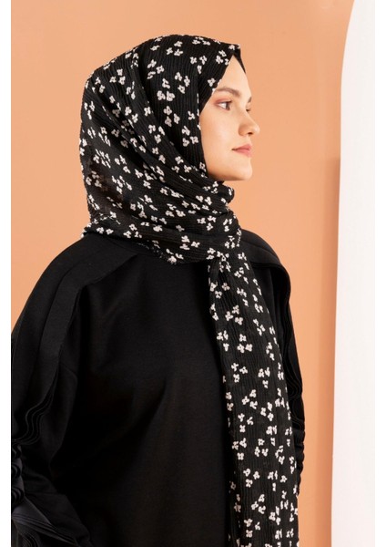 Kadın Çiçek Desenli Kırışmaz Bürümcük Şal 190*80 Cm fiyatları