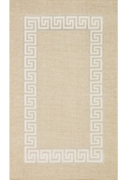 Knittelfeld Bej Geometrik Akrilik Makine Halısı