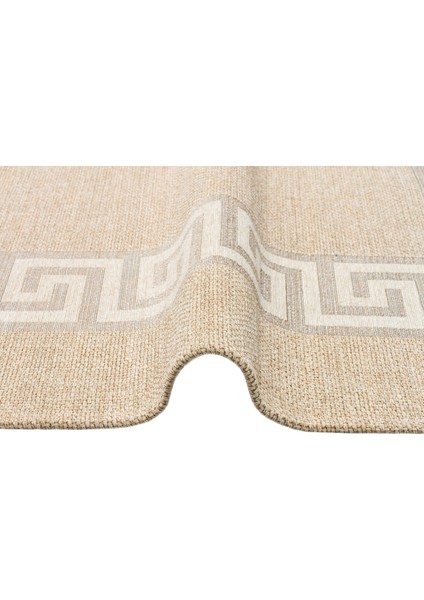 Knittelfeld Bej Geometrik Akrilik Makine Halısı
