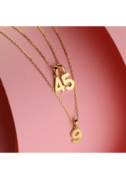 14 Ayar Dört Rakamı Altın Kolye Ucu 0,57 gr indirimleri