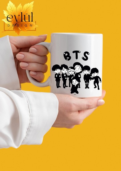 Bts Özel Tasarım K-Pop Baskılı Özel Tasarım Baskılı Kupa Bardak Kahve Bardağı Hediye