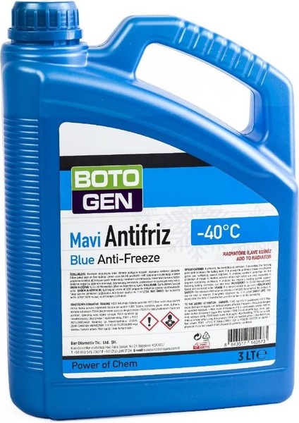 Antifriz Mavi -40 C (3 Litre)