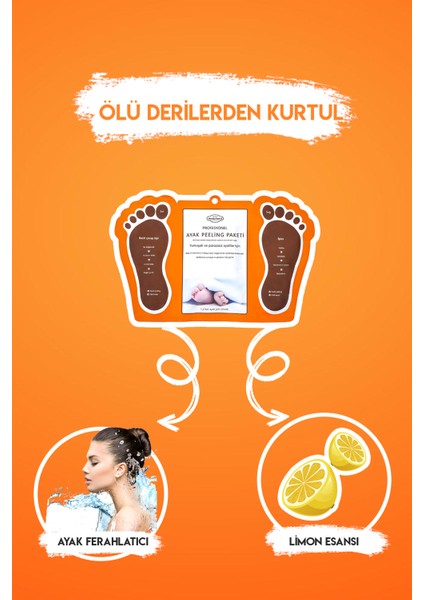 Çorap Tipi Ayak Peeling Maskesi 3'lü