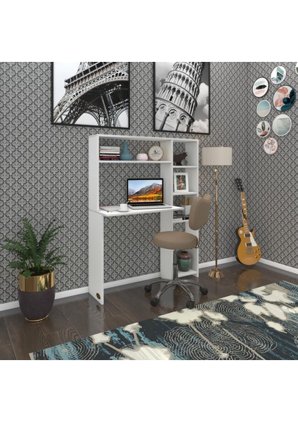 Kenzlife bilgisayar çalışma masası prost byz 140*100*20 kitaplık sağda ofis sekreter laptop