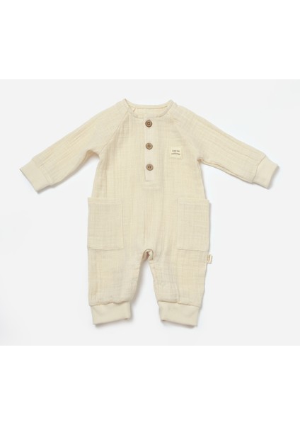 BabyCosy Organik Müslin Cepli Salopet