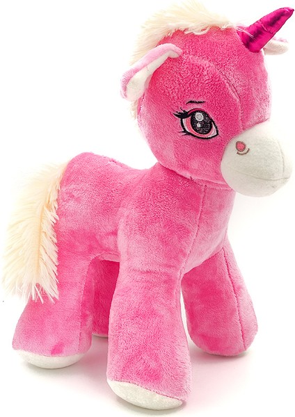 Peluş Pony At 40 cm Pembe - Mavi Su Dünyası