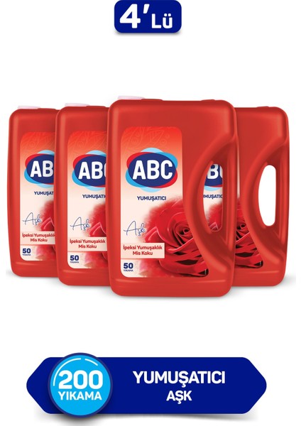 Abc Yumuşatıcı Aşk 5 Lt - 4'lü Set