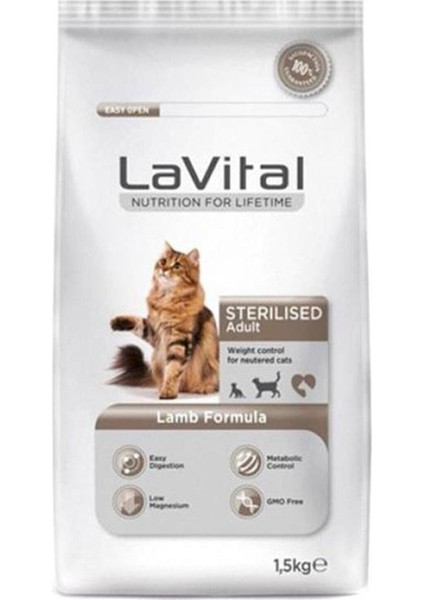 La Vital  Sterilised Kuzulu Kısırlaştırılmış Kuru Kedi Mamasi 1.5 kg