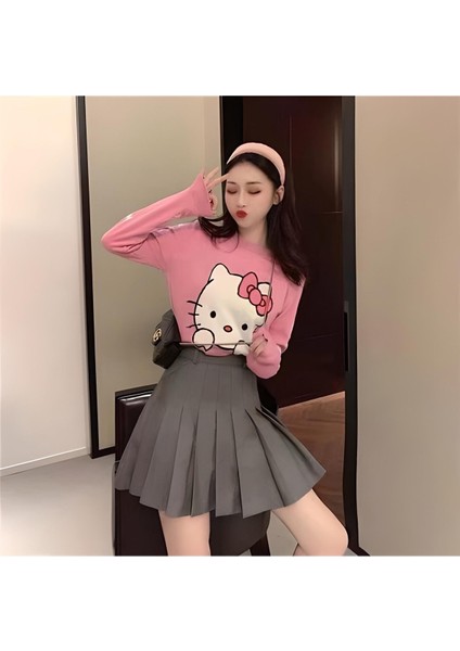 Daily Fashion Anime Hello Kitty Oversize Pembe