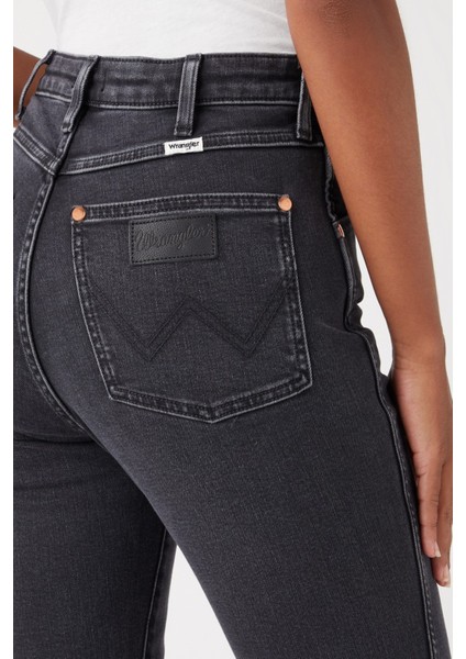 Slim Fit Dar Kesim Yüksek Bel Siyah Esnek Walker Jean Denim Kot Pantolon fırsatları