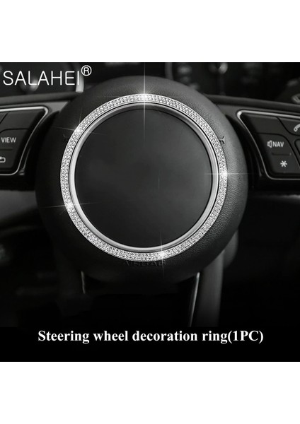 İdeal Aksesuar Audi Taşlı Direksiyon Logosu Kristal Audi Stone Steering Wheel Logo Crystal Arma Iç Logo 1 Parça