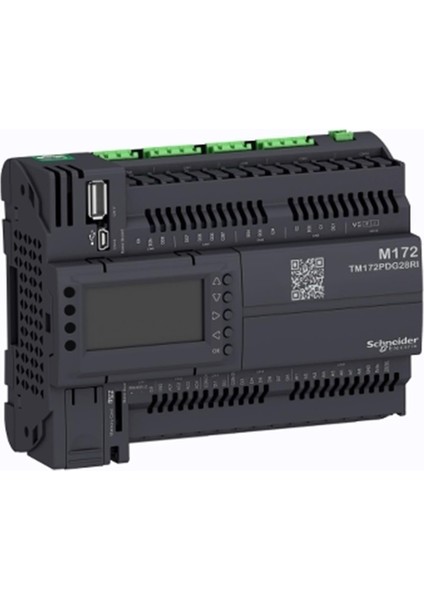 TM172PDG28RI Controller, Modicon M171/M172/M173, performance, display, 28 IO, Ethernet, isolated