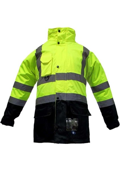 JN1003 Fosforlu Oxford 5+1 Içi Çıkmalı Parka Sarı Xxxl Beden