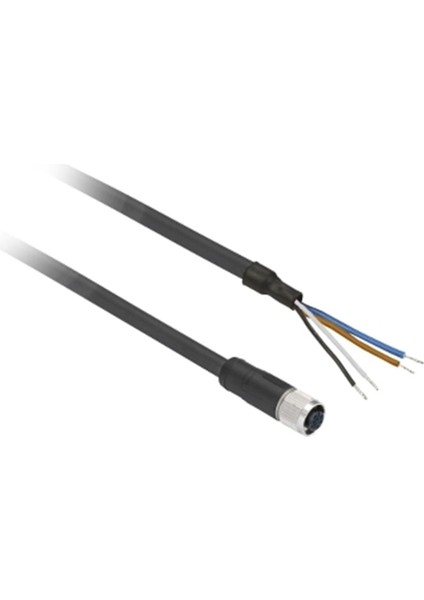 Sensors , XZCP1141L5 , Kablolu Konnektör Düz Dişi M12 4pim Pur 5m