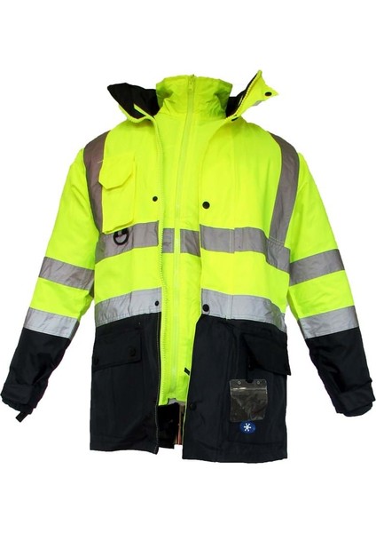 JN1003 (Xxl) 5+1 Içi Çıkmalı Oxford Fosforlu Parka