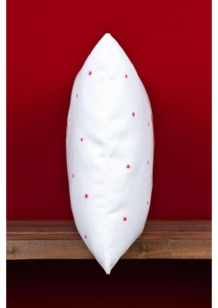 Çift Taraflı Kırmızı Geyik Yılbaşı Temalı Dijital Baskılı Kırlent Kılıfı -Cgh1362-Ct indirimleri