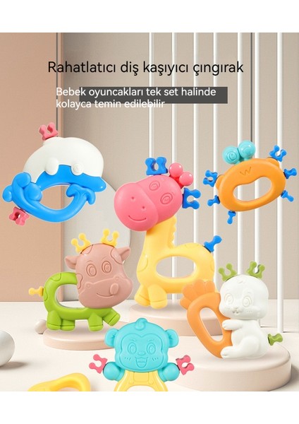 Yeni Doğanlar Için Bebek El Çıngırak Oyuncak Diş Kaşıyıcı (Yurt Dışından)