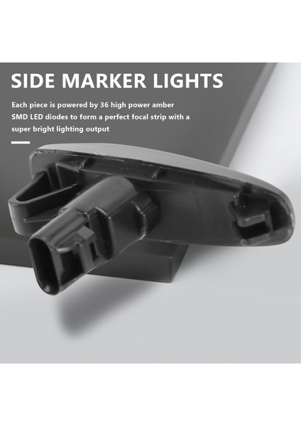 Füme Lens Amber Tam LED Dinamik Ön Yan Sinyal Lambası Mitsubishi Lancer Evo x Mirage Outlander Sport 2011-2020 Için (Yurt Dışından) indirimleri