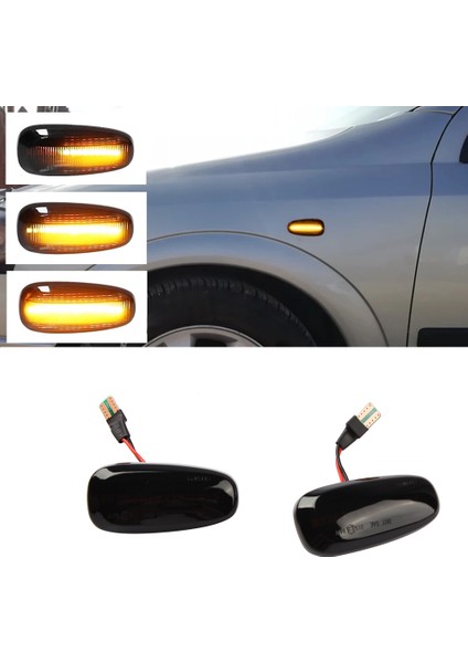 2 Adet Araba Yan Sinyal Lambası LED Dönüş Sinyali Gösterge Lambası Opel Zafira A 99-05 Astra G 98-09 (Yurt Dışından)